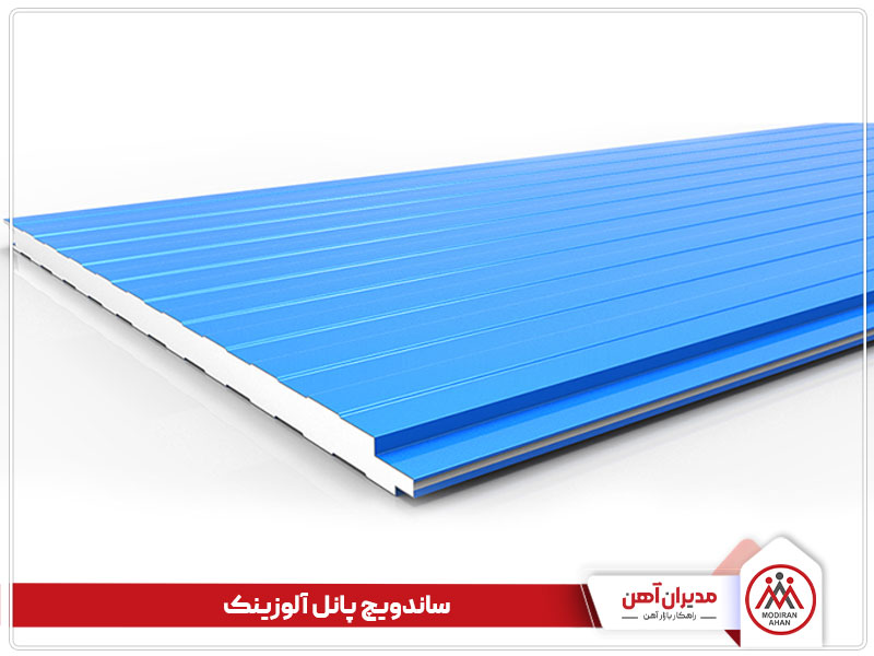 ورق آلوزینک استفاده شده در ساندویچ پانل