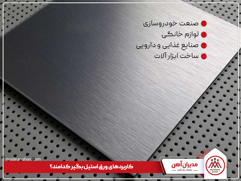 کاربردهای ورق استیل بگیر