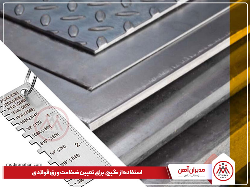 راهنمای استفاده از گیج، برای تعیین ضخامت انواع ورق فولادی