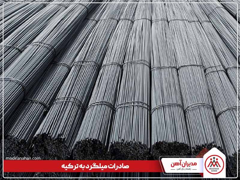 مراحل صادرات میلگرد به ترکیه