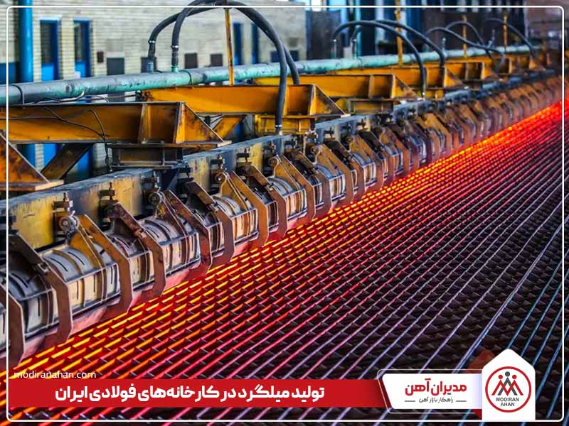 تولید میلگرد در کارخانه های فولادی ایران