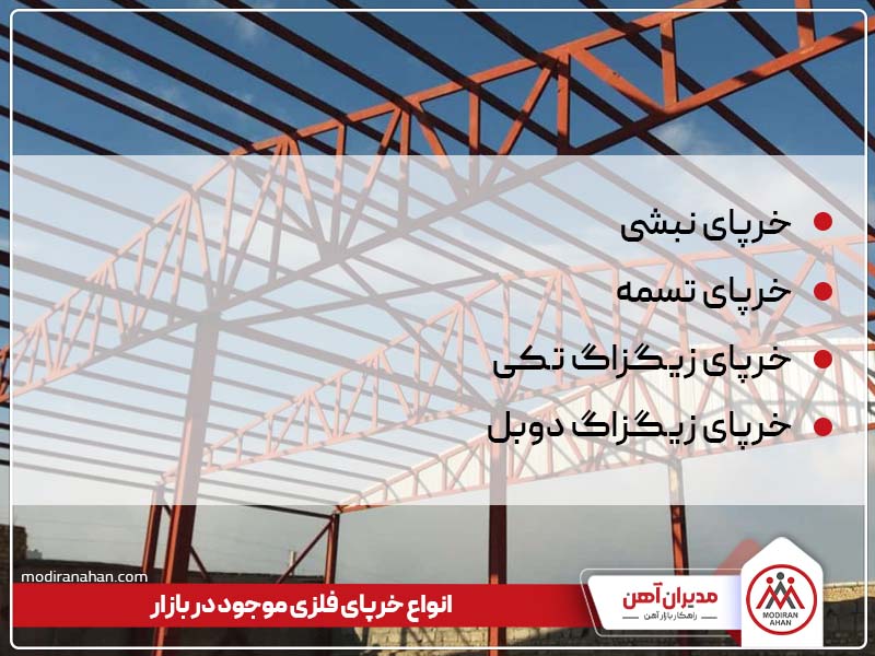 انواع خرپای فلزی موجود در بازار