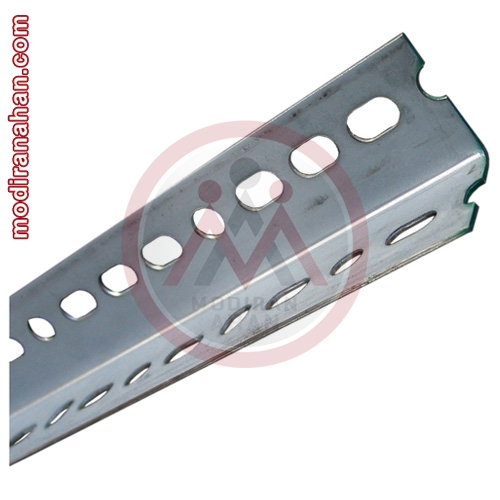 نبشی پانچ یا Slotted angle bar نوعی محصول که از نبشی گالوانیزه تولید می شود