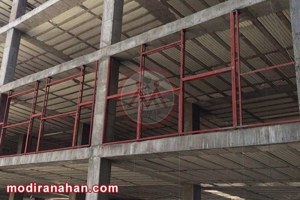 اجرای وال پست در اسکلت بتنی و فلزی