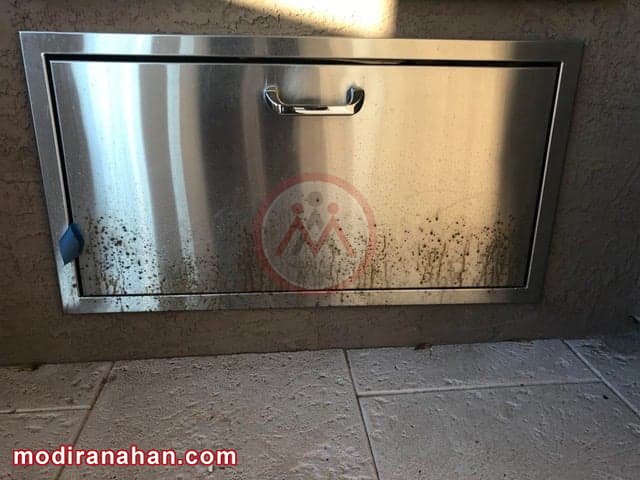 acid corroded stainless steel