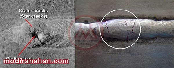 ترک عرضی و ترک ستاره ای در جوش (Weld Cracks)به علت جوشکاری نامناسب