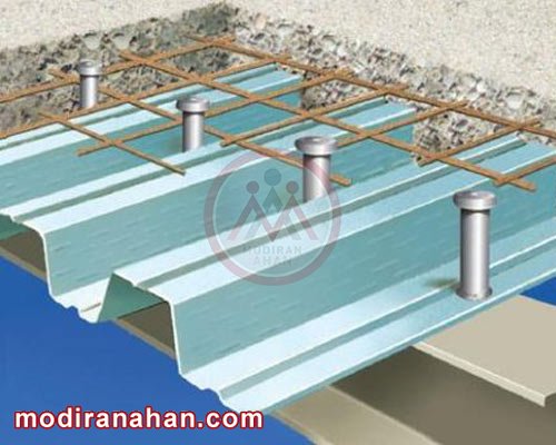 گل میخ در سقف عرشه فولادی